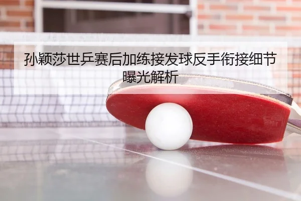 孙颖莎世乒赛后加练接发球反手衔接细节曝光解析